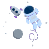 floating astronaut